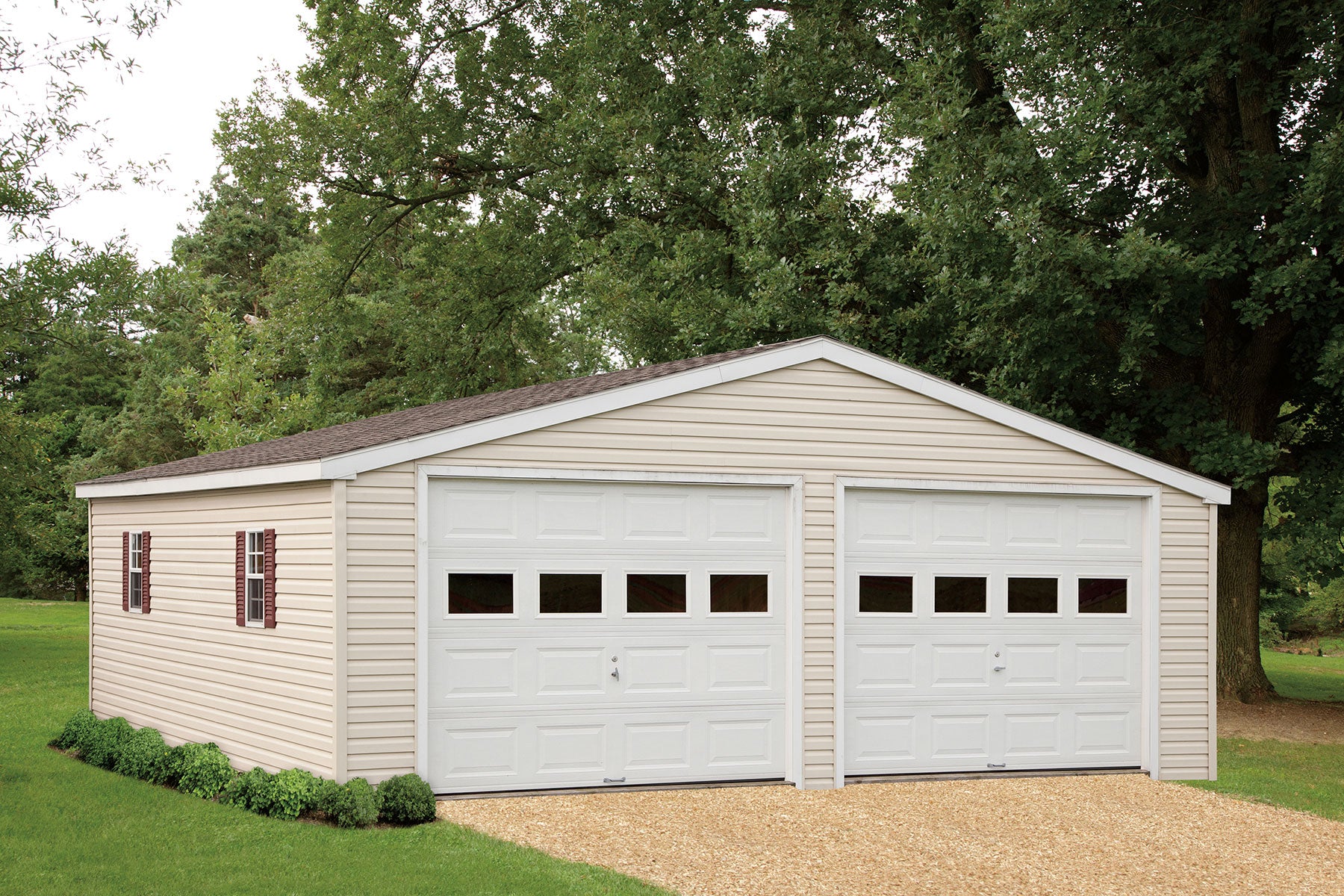 Double Wide A-frame Garage