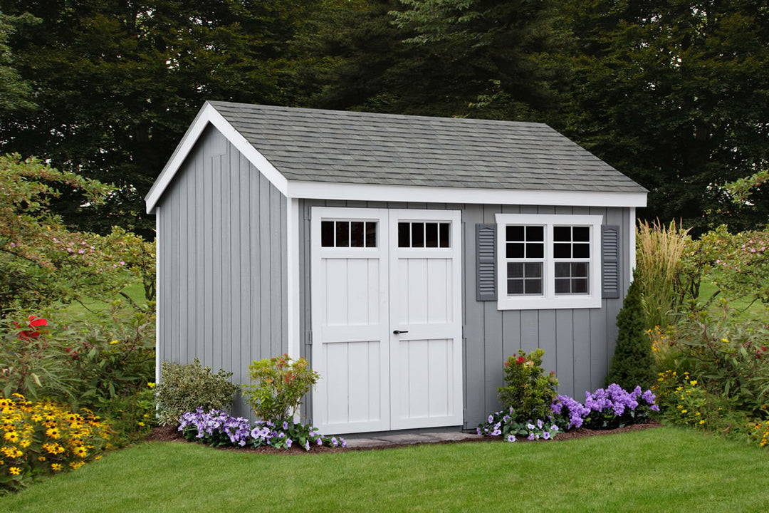 10x12 Colonial A-Frame Shed, Transoms